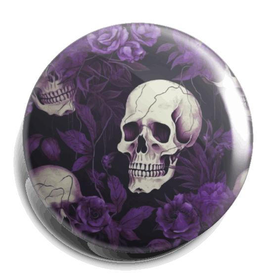 Violet Veil Skull Gem