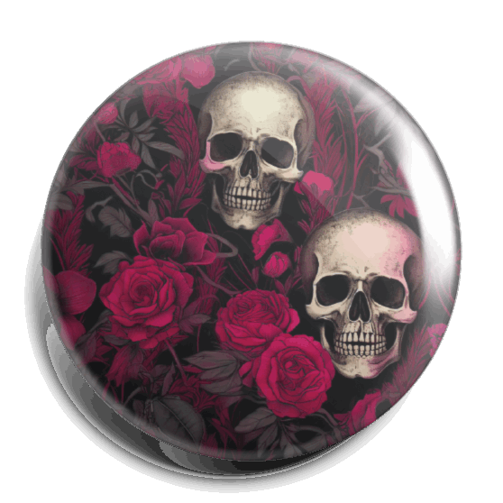 Crimson Garden Skulls Gem