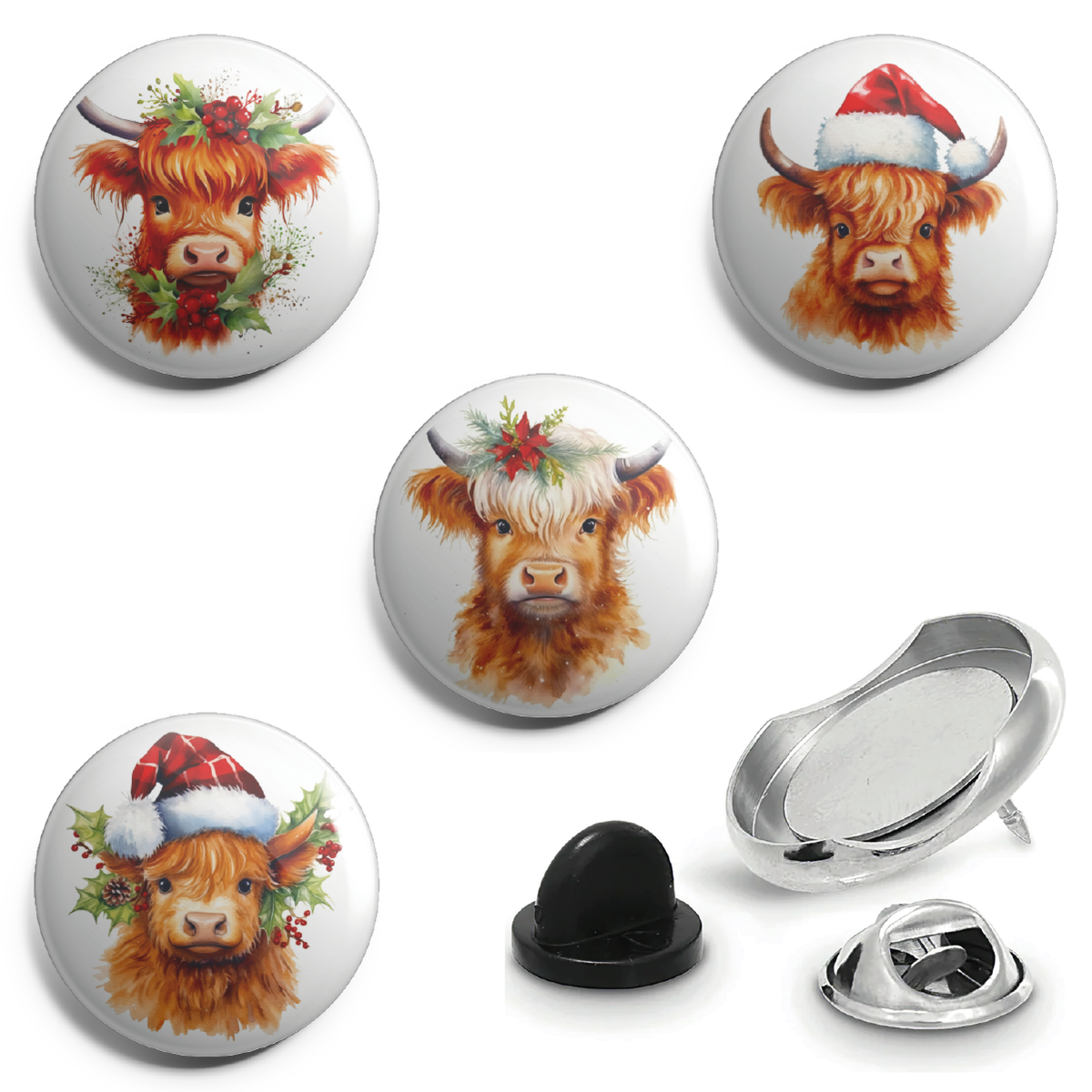 Fully Loaded Badge Christmas Animals Set 3