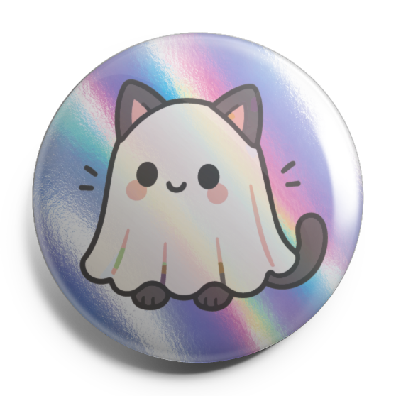 Cute Kitty Ghost Holo