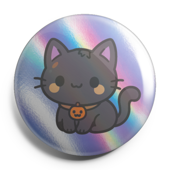 Cute Black Cat Holo