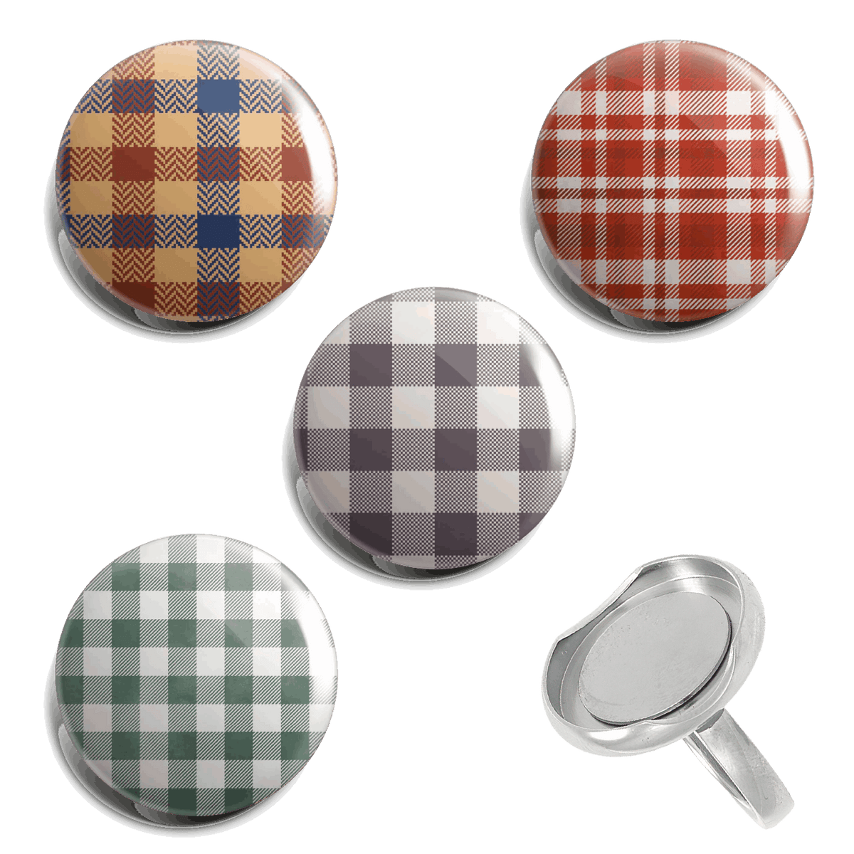 Plaid Days Fully Loaded Ring Set