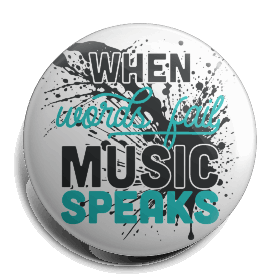 Music Speaks – Teal Splash Gem